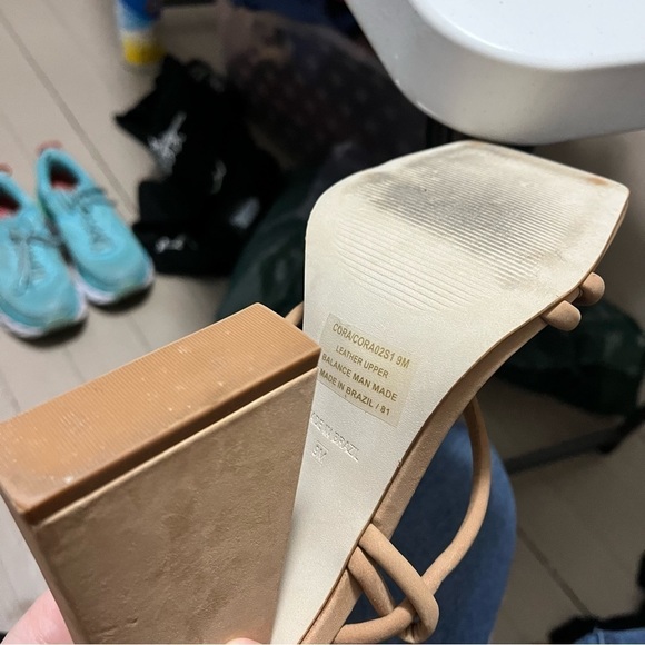 Steve Madden Cora Square Toe Wrap Lace Up Heeled Sandals 9 - Picture 6 of 7